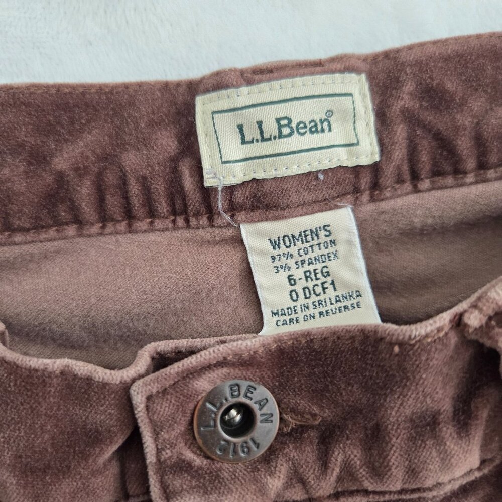 LL Bean Brown Corduroy Pants Sz 6 Straight Leg Gorpcore Y2K Granola Academia - Picture 5 of 12